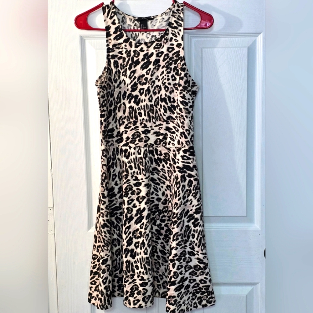 H&M Cheetah Print Dress Womens Juniors Size Small